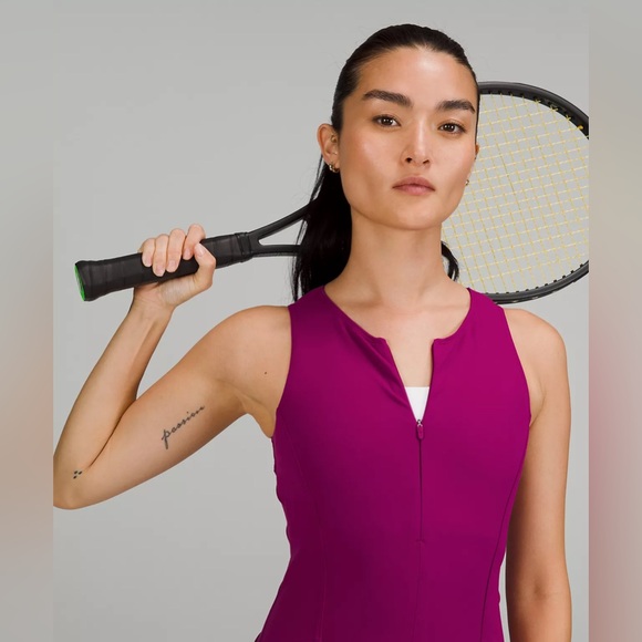 NWT Lululemon Everlux Short-Lined Tennis Tank Dress 6" -Size 2 (Magenta purple) - Picture 3 of 8